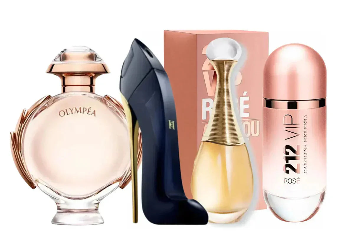 Set of 4 perfumes | Good Girl, Olympea, Jadore, 212 Vip Rosé
