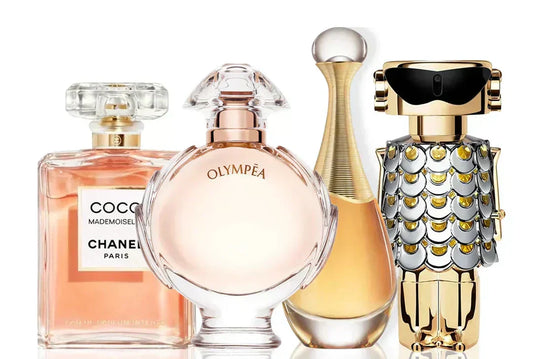 Set of 4 perfumes | Coco Chanel + Olympea + J'Adore + Fame 100 ml