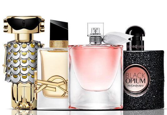 Set of 4 perfumes | Libre + La Vie Est Belle + Black Opium + Fame 100 ml
