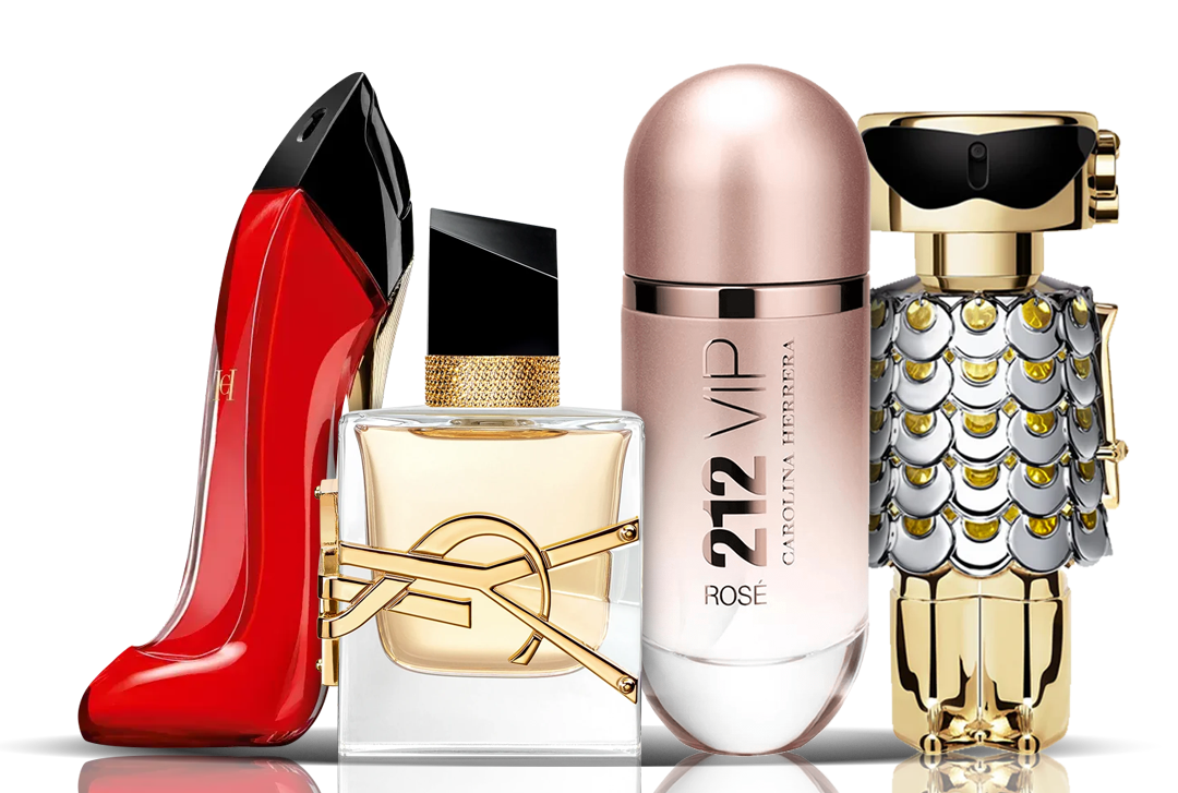 Set of 4 perfumes | Very Good Girl + Libre + 212 VIP Rose + Fame 100ML