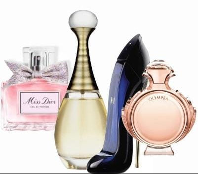 Set of 4 perfumes | Miss Dior + J'adore + Good Girl + Olympéa – 100 ml